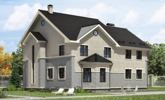 300-004-П Проект двухэтажного дома, красивый коттедж из блока Ульяновск | Проекты домов от House Expert