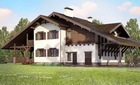 320-001-П Проект двухэтажного дома с мансардой, гараж, классический домик из кирпича Димитровград | Проекты домов от House Expert