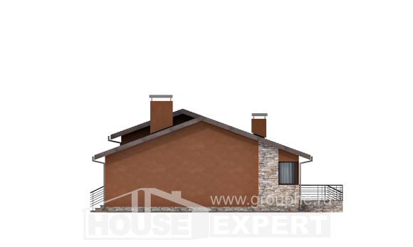 130-007-П Проект одноэтажного дома, бюджетный домик из теплоблока, Димитровград