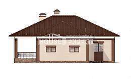 160-015-П Проект одноэтажного дома, гараж, небольшой дом из газосиликатных блоков, Димитровград