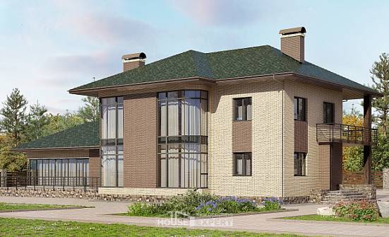305-003-П Проект двухэтажного дома, огромный домик из пеноблока, Ульяновск