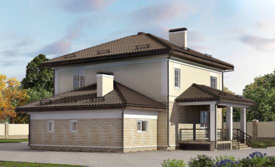 220-007-П Проект двухэтажного дома и гаражом, уютный домик из кирпича, Димитровград
