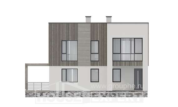 150-017-П Проект двухэтажного дома, доступный коттедж из газосиликатных блоков, Ульяновск