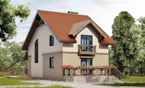 120-003-Л Проект двухэтажного дома с мансардой, небольшой домик из арболита, Димитровград