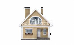 130-004-П Проект двухэтажного дома с мансардным этажом, современный домик из керамзитобетонных блоков, Димитровград