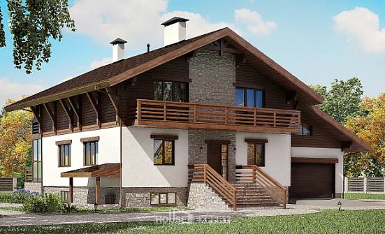 420-001-П Проект трехэтажного дома мансардный этаж, гараж, огромный загородный дом из кирпича, Димитровград