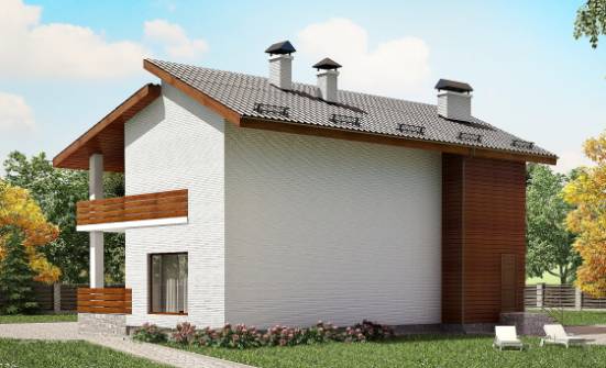 180-009-П Проект двухэтажного дома мансардой, уютный домик из кирпича, Ульяновск