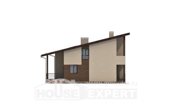 140-005-Л Проект двухэтажного дома мансардой, уютный дом из поризованных блоков, Ульяновск