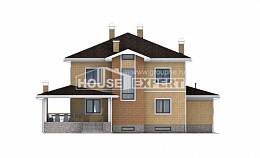 350-002-Л Проект трехэтажного дома и гаражом, красивый загородный дом из кирпича, Димитровград