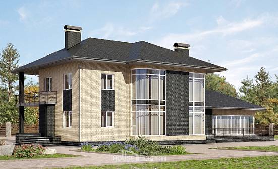 305-003-Л Проект двухэтажного дома, уютный загородный дом из пеноблока, Димитровград