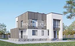150-017-П Проект двухэтажного дома, бюджетный коттедж из поризованных блоков, Димитровград