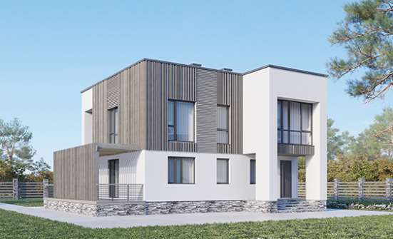 150-017-П Проект двухэтажного дома, экономичный коттедж из бризолита, Ульяновск