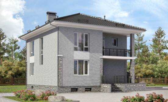 275-004-П Проект трехэтажного дома, гараж, просторный загородный дом из кирпича, Ульяновск