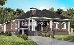 490-001-П Проект трехэтажного дома с мансардным этажом, гараж, огромный домик из кирпича, Димитровград
