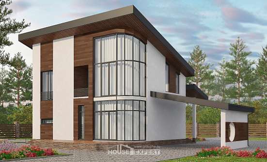 230-001-П Проект двухэтажного дома с мансардным этажом, средний коттедж из кирпича, Ульяновск