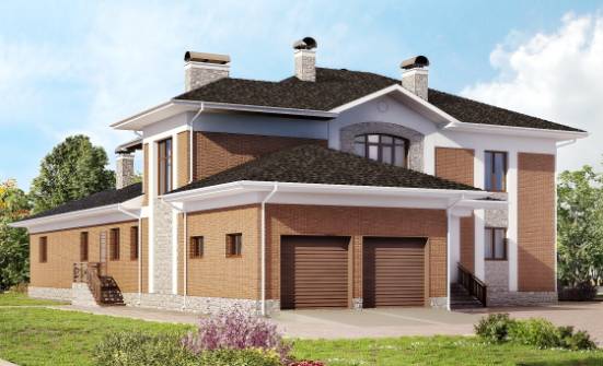 520-002-Л Проект трехэтажного дома, гараж, уютный коттедж из бризолита, Димитровград