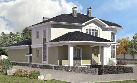 620-001-Л Проект трехэтажного дома, гараж, большой загородный дом из газосиликатных блоков, Димитровград